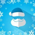 Santa Clause simple head with moustache, beard