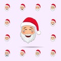 Santa Clause in tears of happiness emoji icon. Santa claus Emoji icons universal set for web and mobile Royalty Free Stock Photo