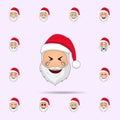 Santa Clause in tears of happiness emoji icon. Santa claus Emoji icons universal set for web and mobile Royalty Free Stock Photo