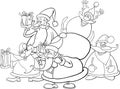 Santa clauses group for coloring