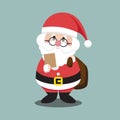 Santa Clauses Reading List for christmas character Royalty Free Stock Photo