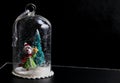 Santa Clauss in a glass flask