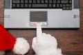 Santa computer list Naughty or Nice Royalty Free Stock Photo