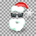 Santa costume on transparent