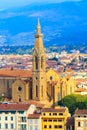 Santa Croce aerial view, Florence, Italy Royalty Free Stock Photo