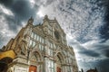 Santa Croce cathedral in hdr tone mapping effect Royalty Free Stock Photo