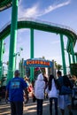 Santa Cruz Boardwalk amusement park roller coaster entrance