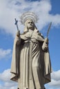 SANTA CRUZ, BRAZIL - September 25, 2017 - View of the courtyard of the largest Catholic statue in the world, the statue of Saint R Royalty Free Stock Photo