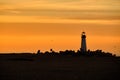 Santa Cruz Breakwater Light Walton Lighthouse at sunrise Royalty Free Stock Photo