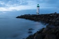 Santa Cruz Breakwater Lighthouse Walton Lighthouse, Pacific coast, California, United States, California at sunrise Lighthouse Royalty Free Stock Photo