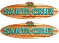 Santa Cruz surfboard sign Royalty Free Stock Photo
