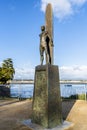 The Surfer Statue in Santa Cruz coast