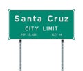 Santa Cruz City Limit road sign