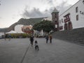 Santa Cruz de la Palma, La Palma, Canary Islands, Spain, December 19, 2019: Plaza Santo Domingo square at Santa Cruz old