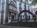 Santa Cruz de la Palma, La Palma, Canary Islands, Spain, December 30, 2019: Street at old city center with tourist