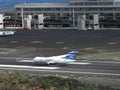 Santa Cruz de La Palma, Canary Islands, Spain; November 18th 2018: Air Europa Express airplane landing at La Palma Airport