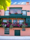 Santa Cruz de La Palma colonial house facades Royalty Free Stock Photo