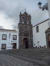 Santa Cruz de la Palma, La Palma, Canary Islands, Spain, December 30, 2019: Old baroque chuch of Iglesia El Salvador in