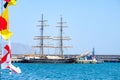 2022-01-14, Santa Cruz de Tenerife, Spain. The Brigg Roald Amundsen on a tall ship