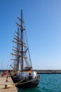 2022-01-14, Santa Cruz de Tenerife, Spain. The Brigg Roald Amundsen on a tall ship