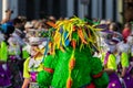 SANTA CRUZ DE TENERIFE, SPAIN - FEBRUARY 21, 2023: Coso parade - along the Avenida de Anaga, official end of Carnival. Again march