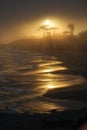 Santa Cruz Sunset in the Fog Royalty Free Stock Photo