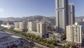 SANTA CRUZ, TENERIFE - SEPTEMBER 2016: Aerial city view. This is the island city capital Royalty Free Stock Photo