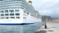 Santa Cruz,Tenerife,2022-03-26,Spain, the Costa Luminosa berthing in the harbor