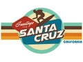 Santa Cruz Vintage Postcard style t-shirt design art