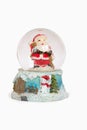 Santa in a crystal water ball Royalty Free Stock Photo