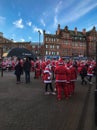 Santa dash at carlisle Cumbria Royalty Free Stock Photo