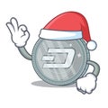 Santa Dash coin character cartoon Royalty Free Stock Photo