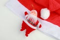 Santa dolls on a white background Royalty Free Stock Photo