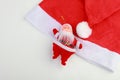 Santa dolls on a white background Royalty Free Stock Photo