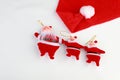 Santa dolls on a white background Royalty Free Stock Photo