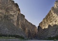 Santa Elena Canyon at Big Bend National Park. Rio Grande River @ USA & Mexico border. Royalty Free Stock Photo