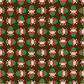 Santa elf pattern seamless. Christmas background. Xmas texture. New Year ornament Royalty Free Stock Photo