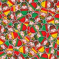 Santa elf pattern seamless. Christmas background. Xmas texture. New Year ornament Royalty Free Stock Photo