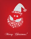 Santa face christmas card