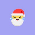 Santa Face with Tears of Joy flat icon Royalty Free Stock Photo