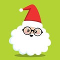 SANTA FACE YELLOWGREEN 06 Royalty Free Stock Photo