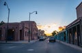 Santa Fe city center at dusk, New Mexico USA Royalty Free Stock Photo