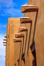 Santa Fe New Mexico Adobe Walls Long Shadows Blue