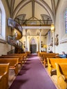 Interior of Loretto Chapel looking towards rear from altar, Old Town Santa Fe, New Mexico