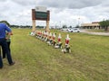 Santa Fe, Texas May 21st 2018: Memorial crosses set up outside of Santa Fe High School