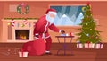 Santa Flat Illustration Royalty Free Stock Photo