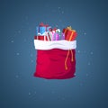 Santa Full Open Gift Bag illustration