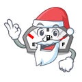 Santa gasoline indicator in the a mascot Royalty Free Stock Photo