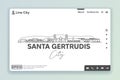 Santa Gertrudis, Mexico architecture line skyline illustration. Linear vector cityscape with famous landmarks, city