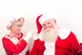Santa gets a scolding Royalty Free Stock Photo